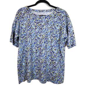 Boho Womens Top Size M Cottagecore Flowers Bohemian J Jill Ditsy Floral Feminine